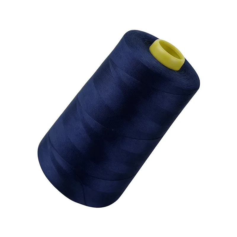 Linha de costura de poliéster fiado